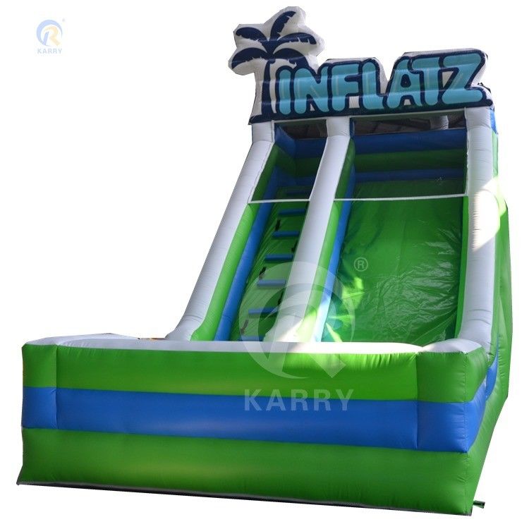Inflatable Water Slide for Kids and Adults Play Green PVC Material Can Be Customized