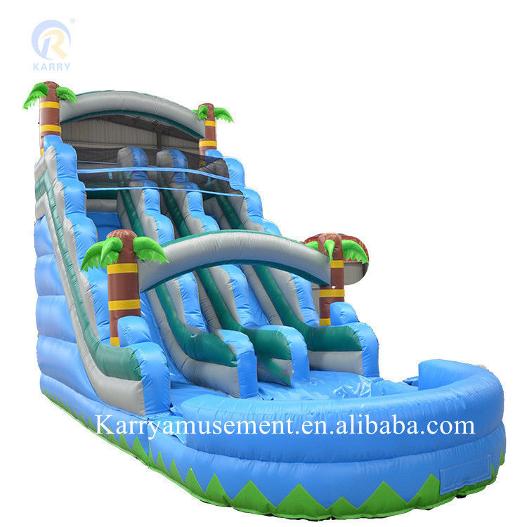 CE/TUV Certified Commercial Grade Coconut Palm Tree Inflatable Water Slide for Adults
