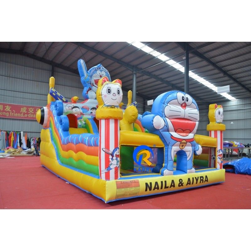 Unisex Children's Play Inflatable Bouncy Castle Ground Slide for Outdoor Fun