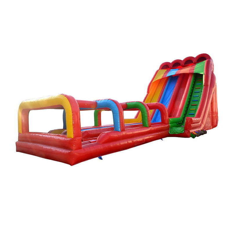 Summer Must-Have Multi Color Inflatable Water Slide with Pool and Zip Line OEM Acceptable