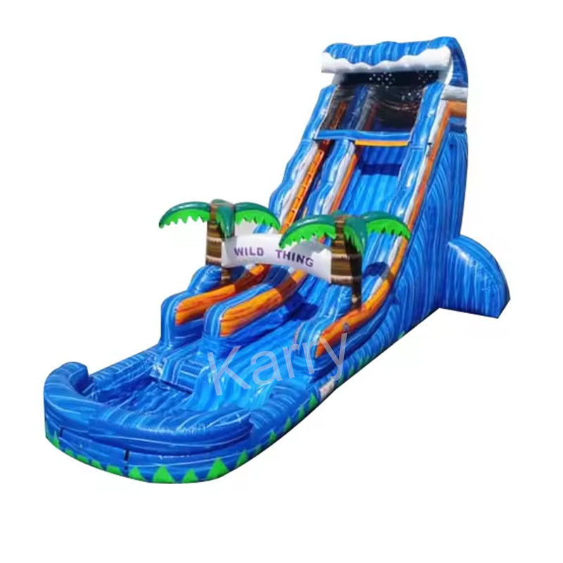 Occasion Commercial Inflatable Juegos Marble Palm Tree Bouncer Slide for Outdoor Play