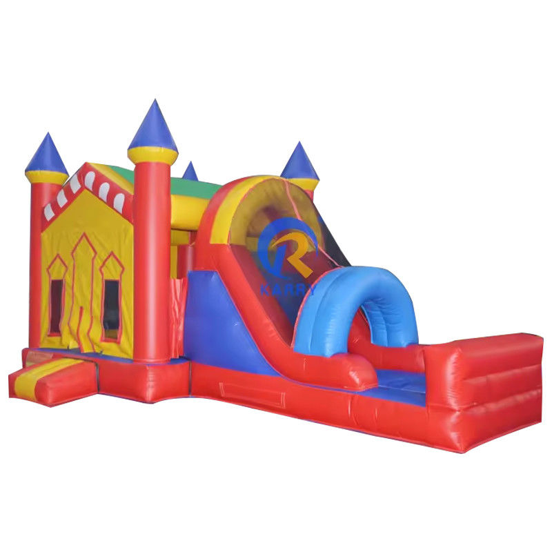 Portable Trampoline Air Jumping Castle Bouncer with Pool Slide Yellow Features PORTABLE