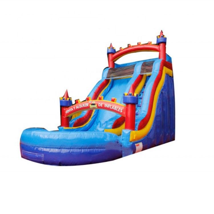 Max Capacity 100-500kg Clearance Above Ground Pool Water Slide with Pool and Blower