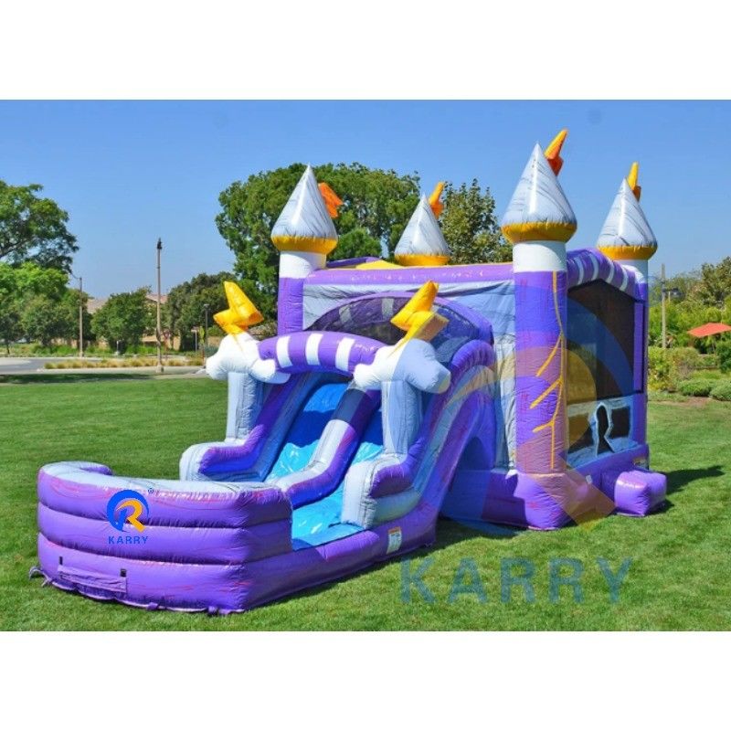 Thunder Water Slide and Purple Bounce House Repair Kits Included for Easy Maintenance