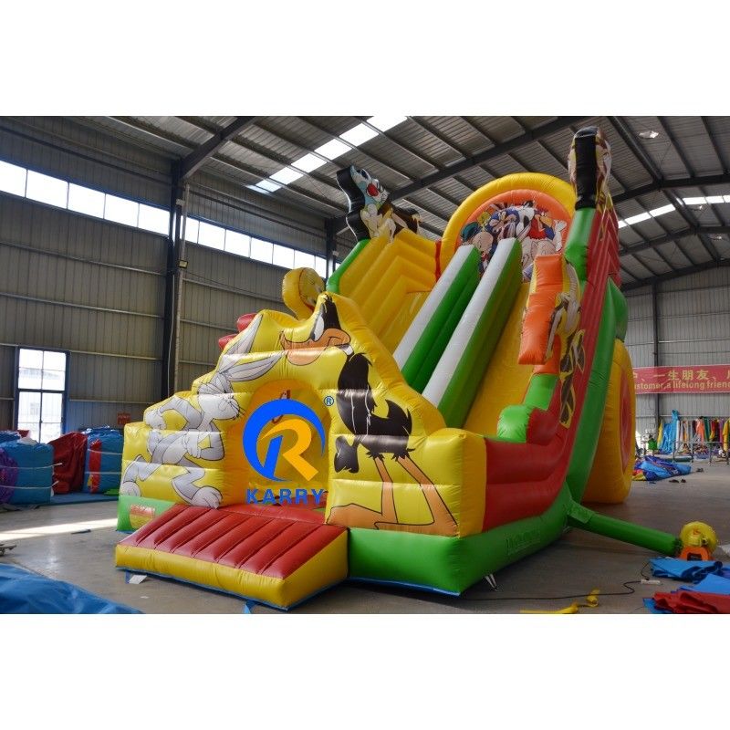Water Home Garden Mini Bounce Pvc Mario Detached Pool Cartoon Character Inflatable Bounce House with Slide