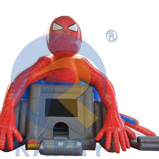 CE Blower and Repair Kit Included Popular Spider man Bouncy Slide Combo for Commercial