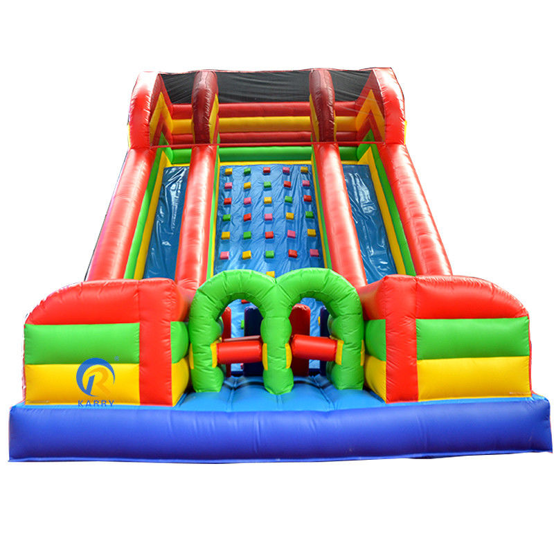 Accord the actual weight Inflatable Water Slide with Pool Combo Obstacle Double-Lane