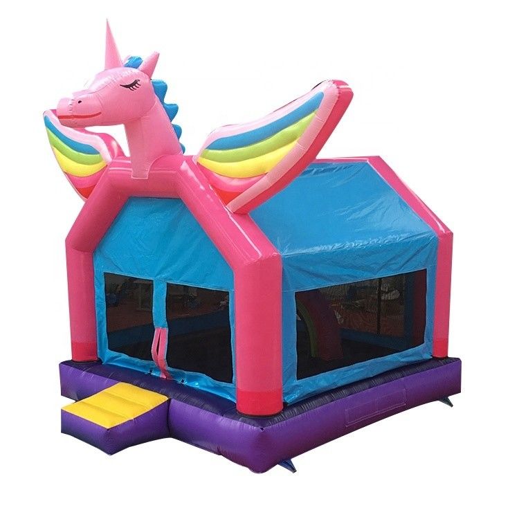 Inflatable Castle Commercial Bouncy Castle With Slide and Jumping Castle Unicorn