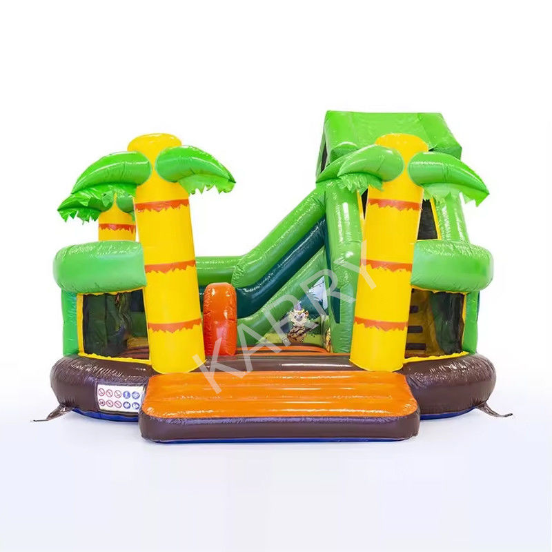 Age Range 14 Years Up Outdoor Kids Trampoline Game PVC Inflatable Castle with Slide