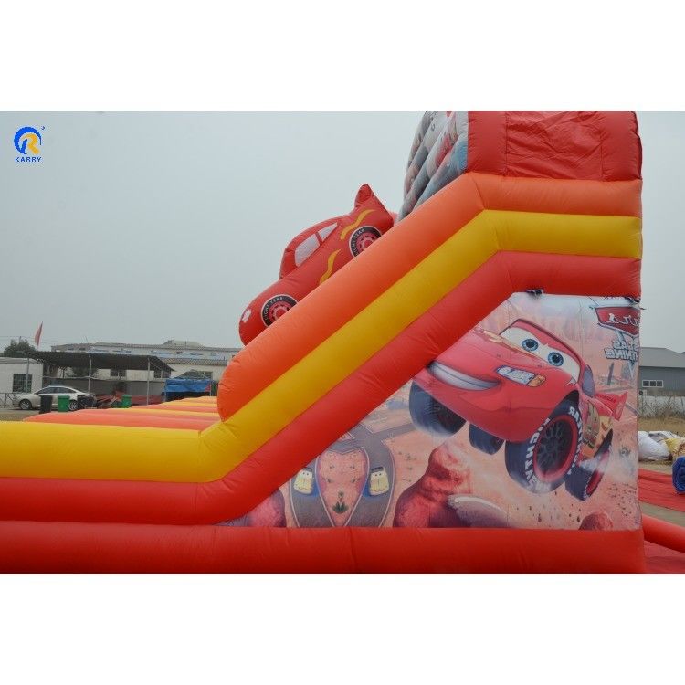 Adult Bouncy Double Slide Inflatable Water Slide Pool Cars for Outdoor Entertainment