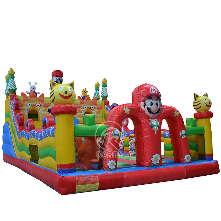 Customized Color Commercial Grade Outdoor Inflatable Mario Theme Bouncer Slide Combo