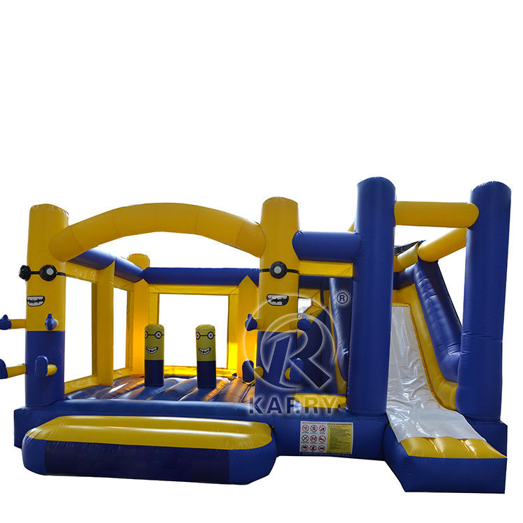 Unisex Inflatable Castle with Dry Slide and Bounce House Combo Max Capacity 100-500kg