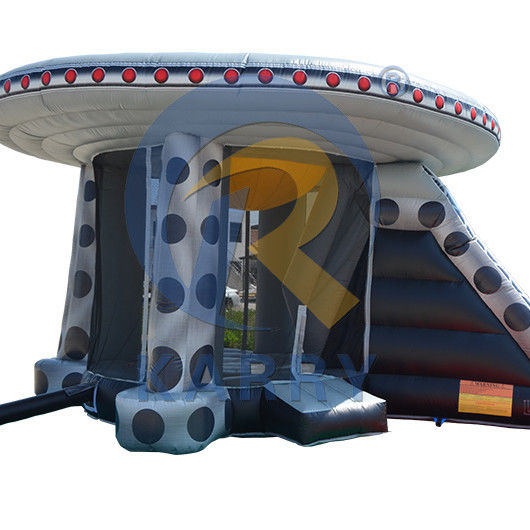Unisex Outdoor Fun UFO Commercial Inflatable Bouncy Castle with Slide and Jumping Area