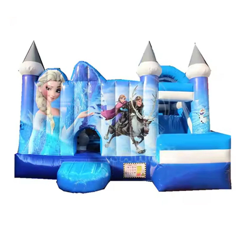 Jumping Castle Slide Combo Custom Frozen Theme Inflatable Bounce House for Party Fun