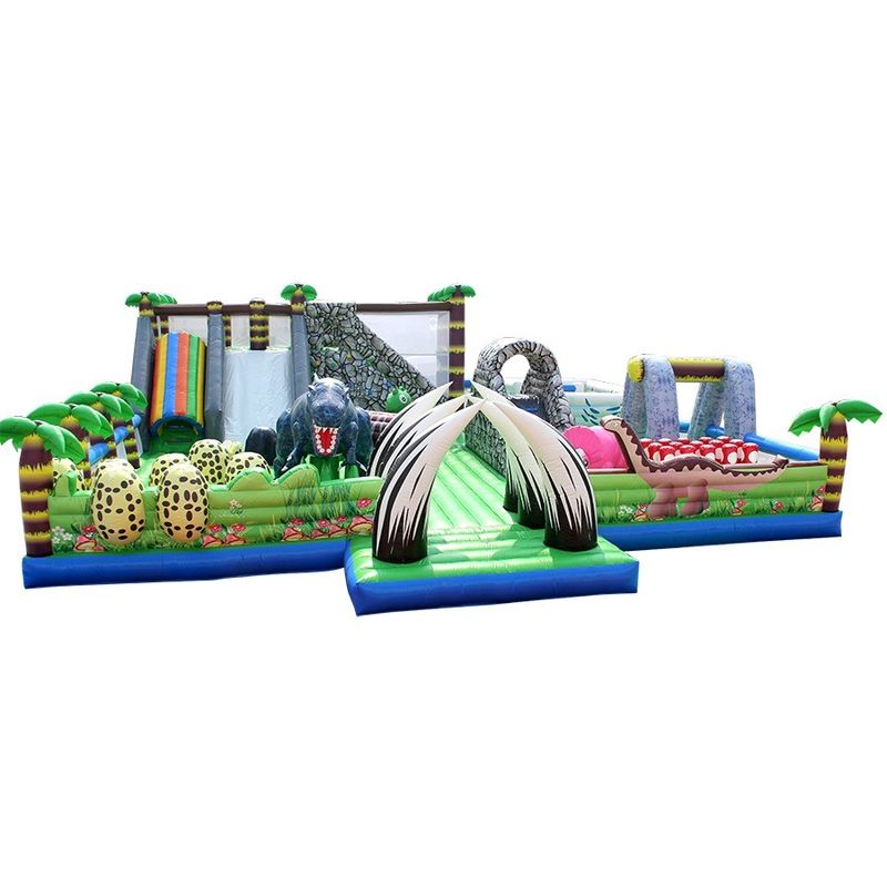 CE Certificate Portable Dino Inflatable Trampoline Bouncer Combo City Slide for Kids