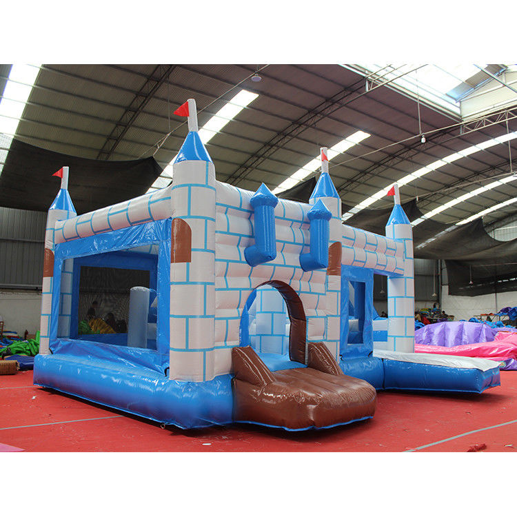 Take Your Parties to the Next Level with Our Blue Square Brick Inflatable Castle