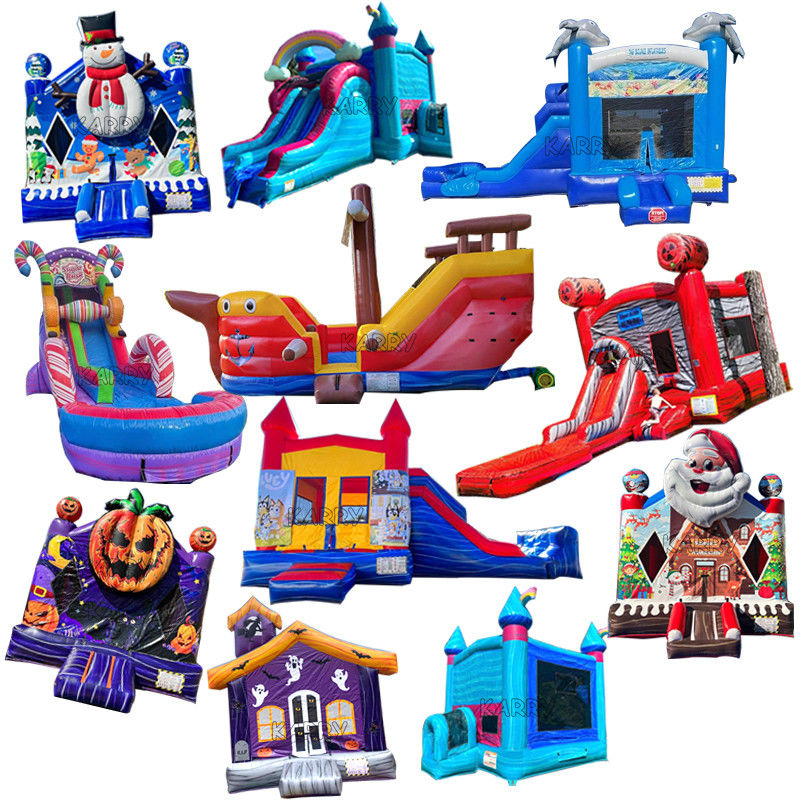 Age Range 14 Years up Inflatable Jumping Castle with Slide Combo Professional OEM Service