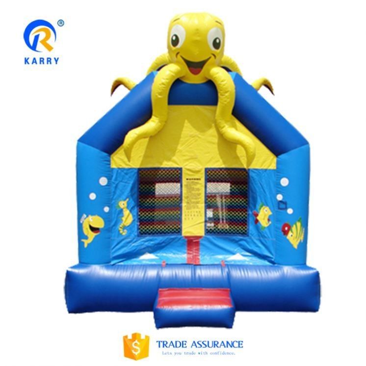Inflatable Cartoon Animal Air Bouncy Bed with Customized Size and Durable PVC Tarpaulin