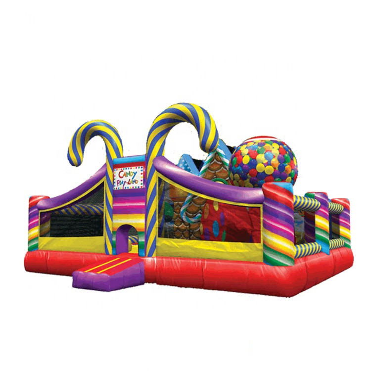 14 Years up PVC Kids Fun Amusement Park Candy Inflatable Jumping Castle for Outdoor Fun