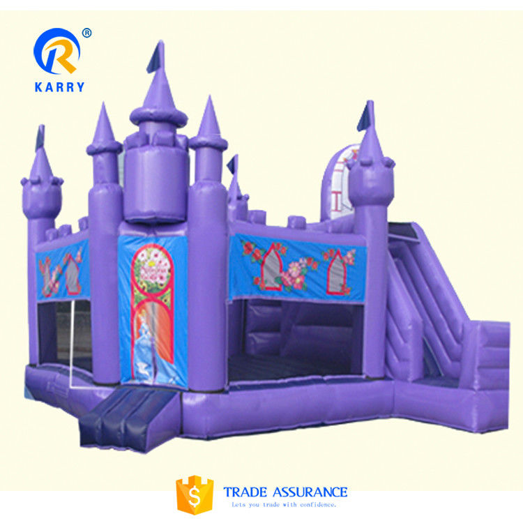 Customized Color Princess Castle/Slide Combo PORTABLE Frozen Theme PVC Bouncy Castle