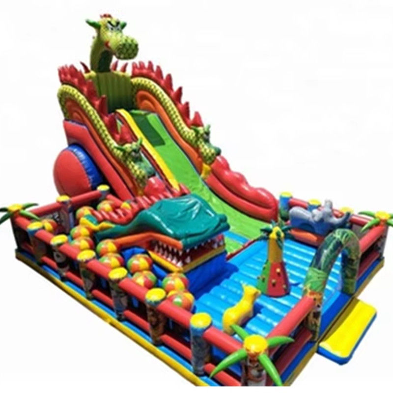 14 Years up Popular Shopping Mall Inflatable Fun City Dragon Bouncy Castle for Kids