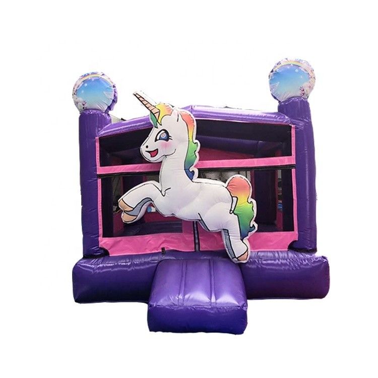 Unicorn Inflatable Mini Combo Bouncer Commercial Air Jumping Kids Bouncy Castle Ideal
