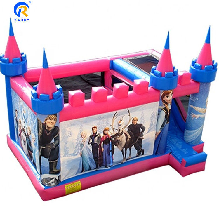 Outdoor Playground Customized Color Inflatable Bouncy Castle Frozen Theme Bouncer Slide