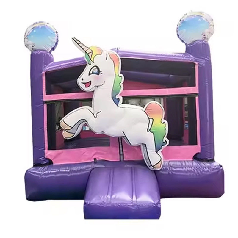 EN71/EN14960 Certificate Unicorn Inflatable Bouncy Castle for Kids' Jumping Adventures