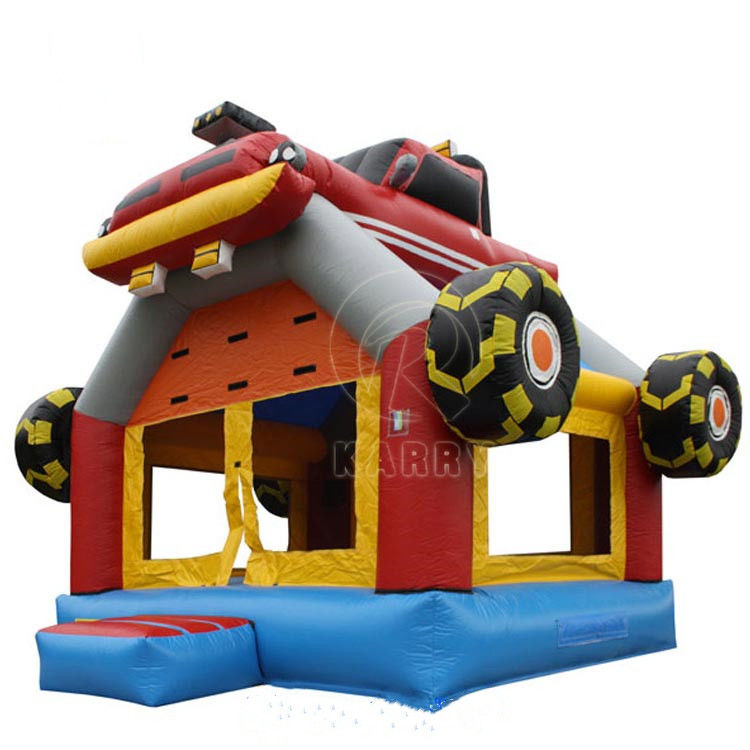 Get the Best 3D Red Racing Inflatable Jumping Bouncy Castle for Kids at Amusement Park