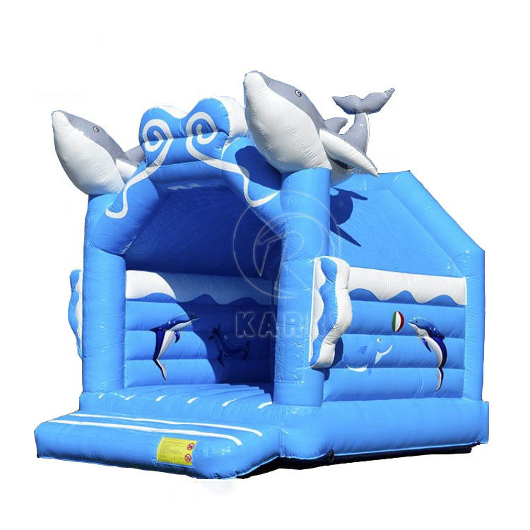 Thread Accessories Happy Hop Bouncer Castle for Children Cartoon Dophin Inflatable Toy