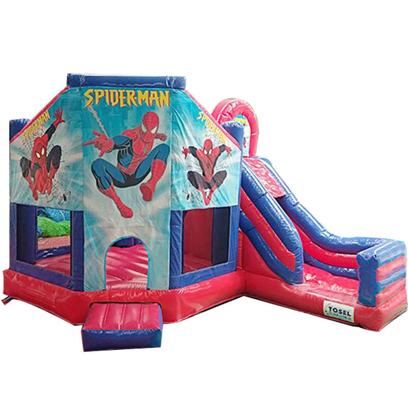 KR-BH610 Commercial  Customized Color Bounce House with Slide and Spiderman
